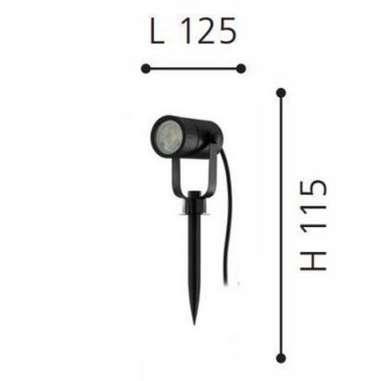 Eglo 31374 - Lampe extérieure LED RGBW à intensité variable NEMA-Z 1xGU10/5W/230V 2700-6500K IP65 noir