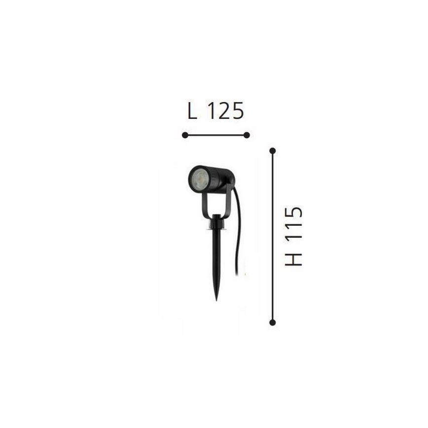 Eglo 31374 - Lampe extérieure LED RGBW à intensité variable NEMA-Z 1xGU10/5W/230V 2700-6500K IP65 noir