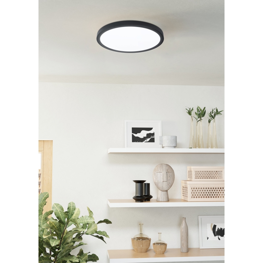 Eglo 31378 - Plafonnier à intensité variable salle de bain ARGOLIS-Z LED/19,5W/230V 2700-6500K IP44 noir