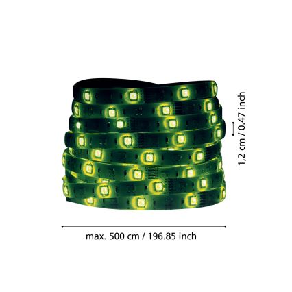 Eglo 31409 - Striscia LED RGBW dimmerabile 5m LED/11W/12/230V 2700-6500K