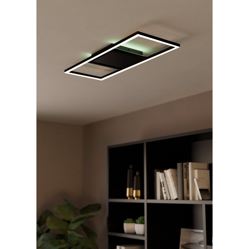 Eglo 31431 - Plafoniera dimmerabile RGBW CALAGRANO-Z LED/21W/230V 3000-6500K nero