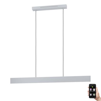 Eglo 31436 - Suspension filaire RGBW à intensité variable ANDREAS-Z LED/38W/230V 2700-6500K blanc