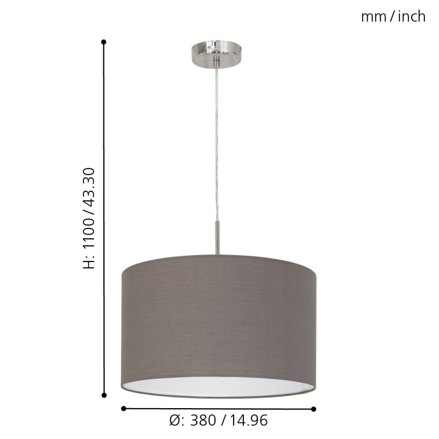 Eglo - Suspension filaire E27/60W/230V