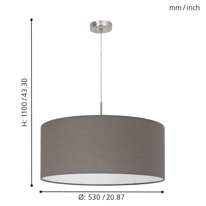 Eglo - Lampadario a sospensione con filo 1xE27/60W/230V