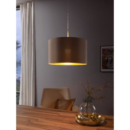 Eglo - Suspension filaire 1xE27/60W/230V taupe