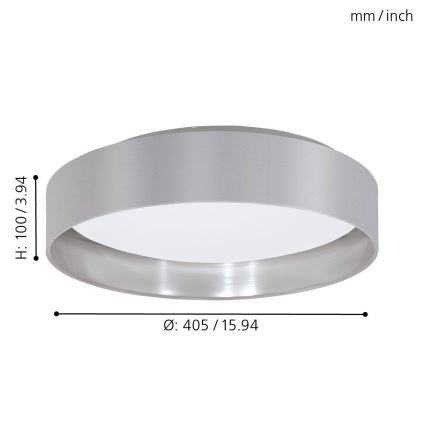 Eglo 31623 - Plafoniera LED MASERLO 1xLED/16W/230V