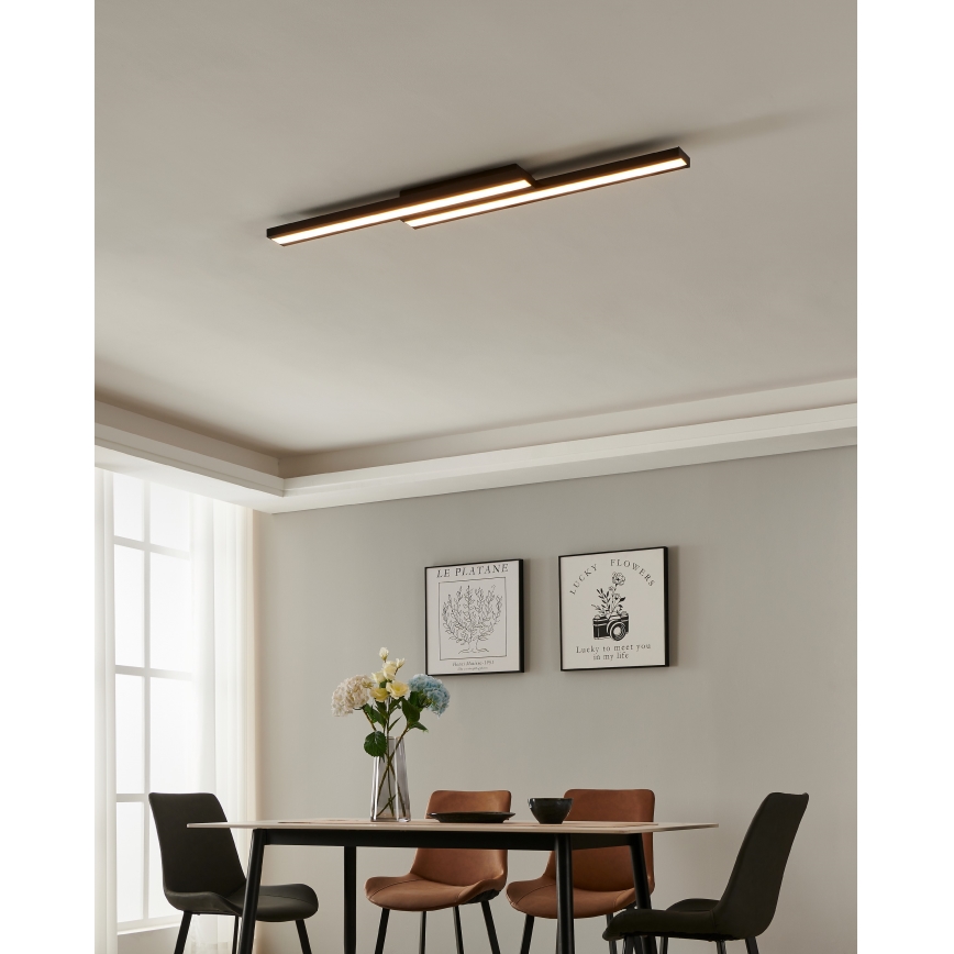 Eglo 31715 - Plafoniera dimmerabile RGBW SALITERAS-Z LED/20,4W/230V 2700-6500K nero