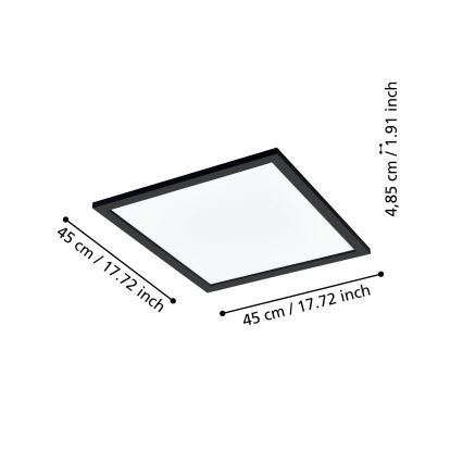Eglo 31724 - Plafonnier à intensité variable SALOBRENA-Z LED/21,5W/230V 2700-6500K noir