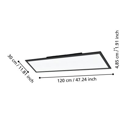 Eglo 31726 - Plafonnier à intensité variable SALOBRENA-Z LED/33,5W/230V 2700-6500K noir