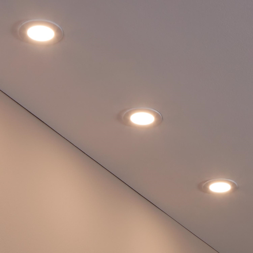 Eglo 31741 - 3er-Set dimmbarer LED-Badezimmer-Einbauleuchten FUEVA-Z 1xLED/2,8W/230V 2700-6500K IP44 weiß Ø 8,5 cm