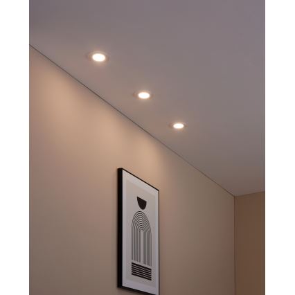Eglo 31741 - Set da 3 faretti da incasso dimmerabili a LED per bagno FUEVA-Z LED/2,8W/230V 2700-6500K IP44 bianco Ø 8,5 cm