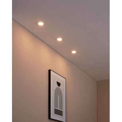 Eglo 31741 - Set da 3 faretti da incasso dimmerabili a LED per bagno FUEVA-Z LED/2,8W/230V 2700-6500K IP44 bianco Ø 8,5 cm
