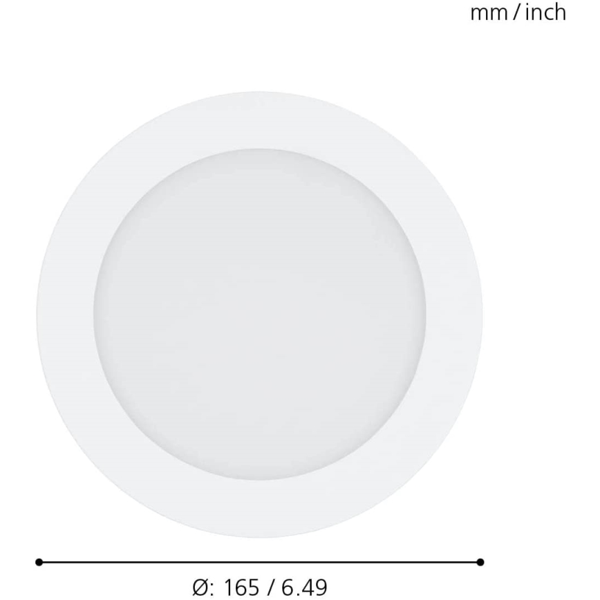 Eglo 31742 - Plafonnier encastré LED dimmable pour salle de bains FUEVA-Z LED/10,5W/230V 2700-6500K IP44 blanc Ø 16,5 cm