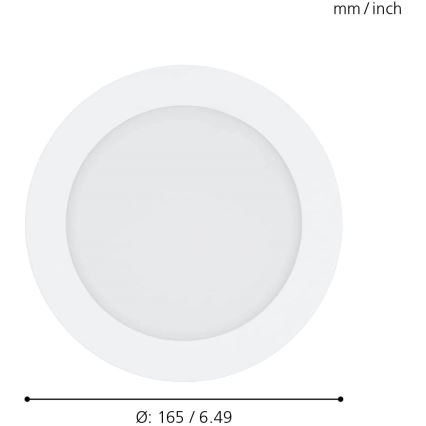 Eglo 31742 - Spot encastrable de salle de bain à intensité variable FUEVA-Z LED/10,5W/230V 2700-6500K IP44 blanc