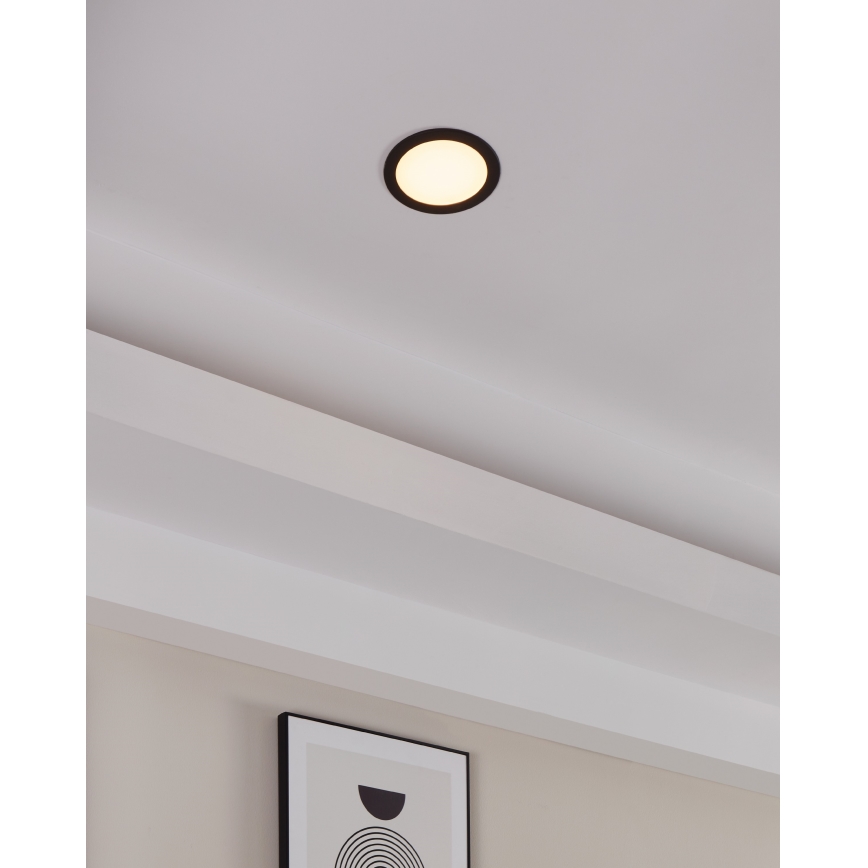 Eglo 31744 - Spot encastrable de salle de bain à intensité variable FUEVA-Z LED/10,5W/230V 2700-6500K IP44 noir