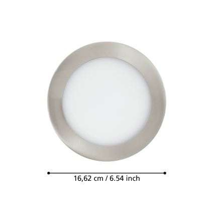 Eglo 31746 - Spot encastrable de salle de bain à intensité variable FUEVA-Z LED/10,5W/230V 2700-6500K IP44 chrome