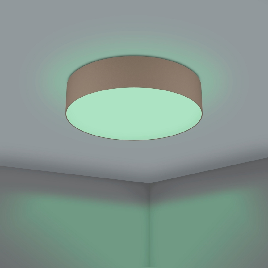 Eglo 31767 - Dimmbare LED RGBW-Deckenleuchte ROMAO-Z LED/35W/230V 2700-6500K Ø 57 cm taupe
