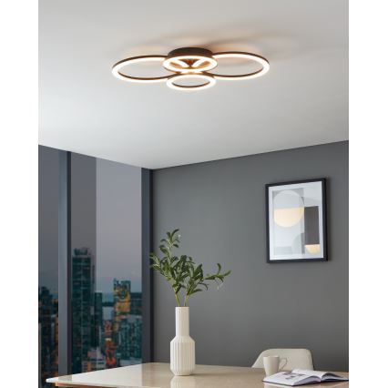Eglo 31769 - Plafonnier à intensité variable PARRAPOS-Z LED/41W/230V 3000-6500K noir