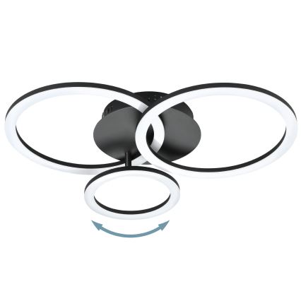 Eglo 31771 - Plafonnier à intensité variable PARRAPOS-Z LED/33W/230V 3000-6500K noir
