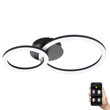 Eglo 31772 - Plafonnier à intensité variable PARRAPOS-Z LED/15W/230V 3000-6500K noir