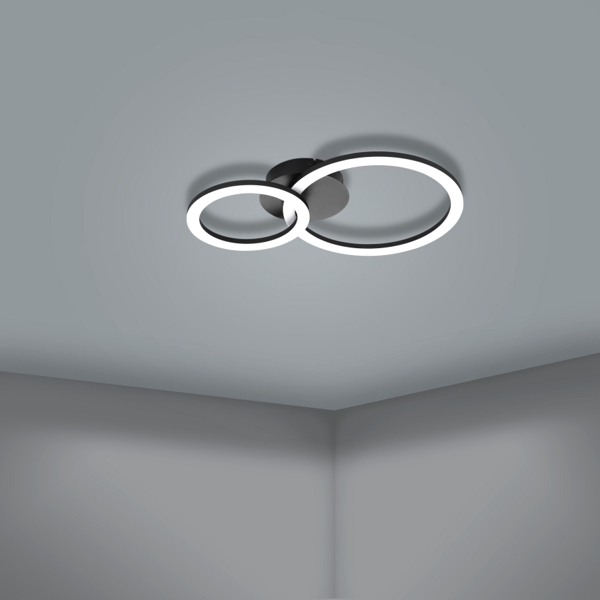 Eglo 31772 - Plafonnier à intensité variable PARRAPOS-Z LED/15W/230V 3000-6500K noir