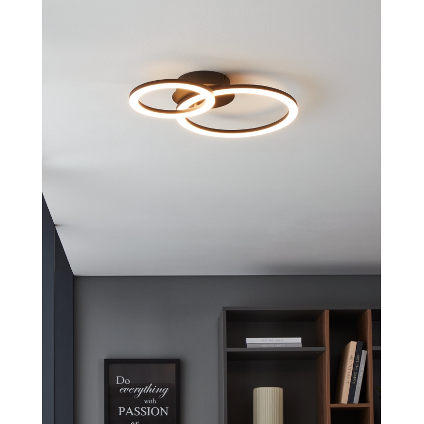 Eglo 31772 - Plafonnier à intensité variable PARRAPOS-Z LED/15W/230V 3000-6500K noir