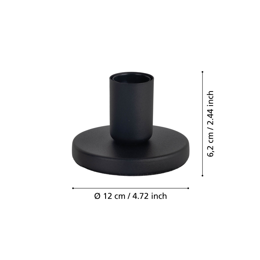 Eglo - Base per lampada 1xE27/40W/230V nera