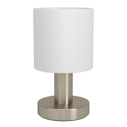 Eglo - Lampada da tavolo 1xE14/40W/230V bianca/cromo opaco
