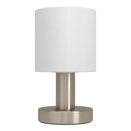 Eglo - Lampada da tavolo 1xE14/40W/230V bianca/cromo opaco
