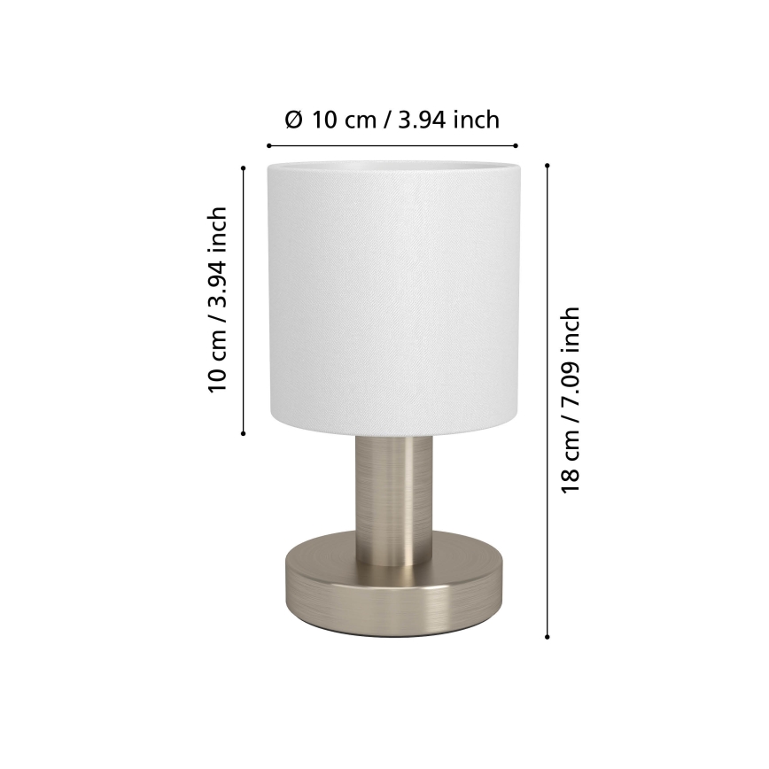 Eglo - Tischlampe 1xE14/40W/230V weiß/matt-chrom