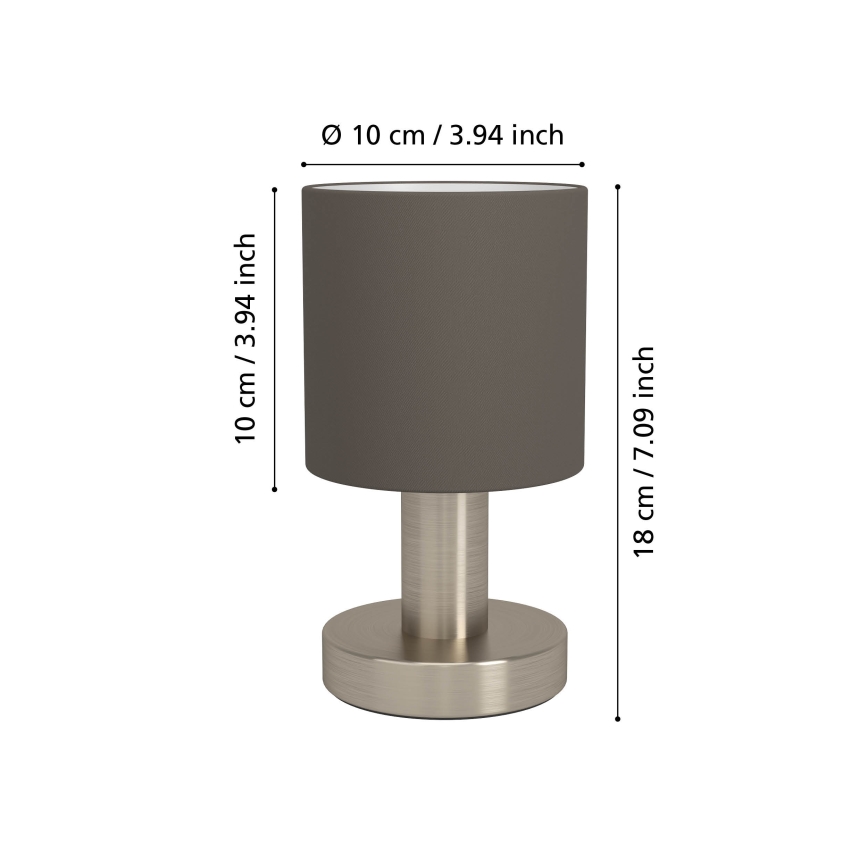 Eglo - Lampe de table 1xE14/40W/230V marron/chrome mat
