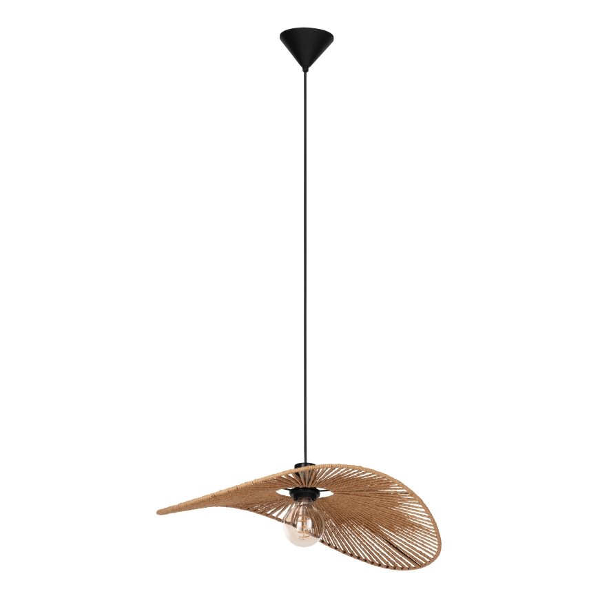 Eglo - Pendelleuchte mit Kabelaufhängung 1xE27/42W/230V 56 cm braun/schwarz