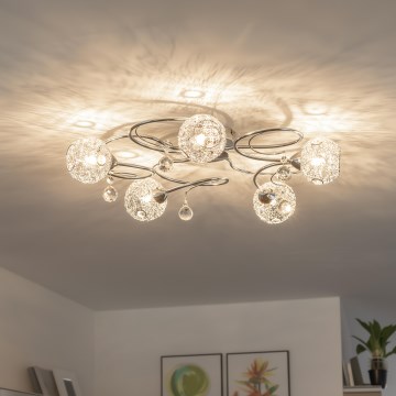 Eglo 32103 - Plafonnier LED VELAGO 5xG9/33W/230V chromé brillant