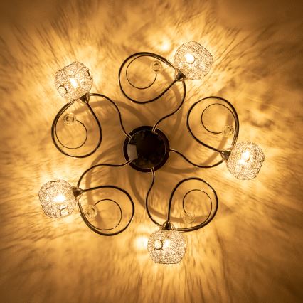 Eglo 32103 - Plafonnier LED VELAGO 5xG9/33W/230V chromé brillant