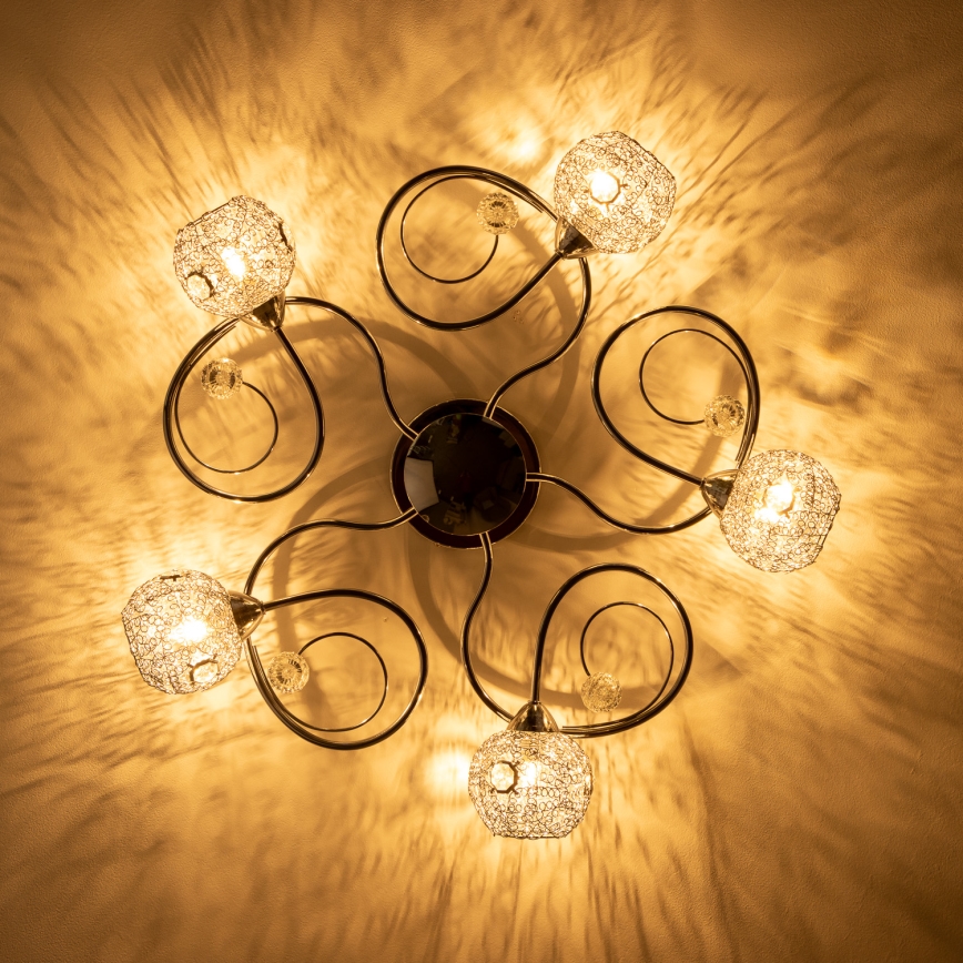 Eglo 32103 - Plafonnier LED VELAGO 5xG9/33W/230V chromé brillant