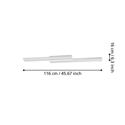 Eglo 32164 - Plafoniera dimmerabile LED RGBW SALITERAS-C, LED/24W/230V, 2700–6500K, bianco