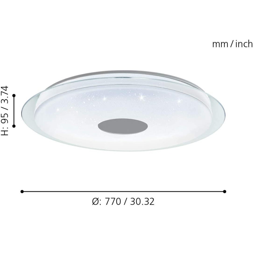 Eglo 32344 - Plafoniera LED RGBW dimmerabile LANCIANO-C LED/53W/230V 2700-6500K + telecomando