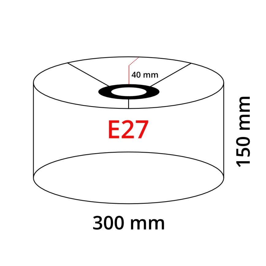 Eglo 32476 - Paralume universale TUNJA E27 Ø 30 cm, bianco