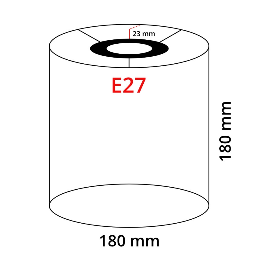 Eglo 32496 - Universal-Lampenschirm TUNJA E27 d 18 cm braun