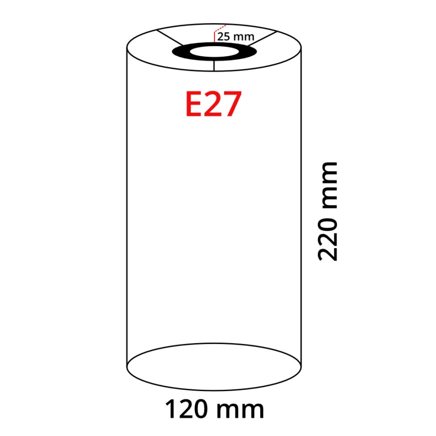 Eglo 32502 - Universal-Lampenschirm TUNJA E27 d 12 cm braun