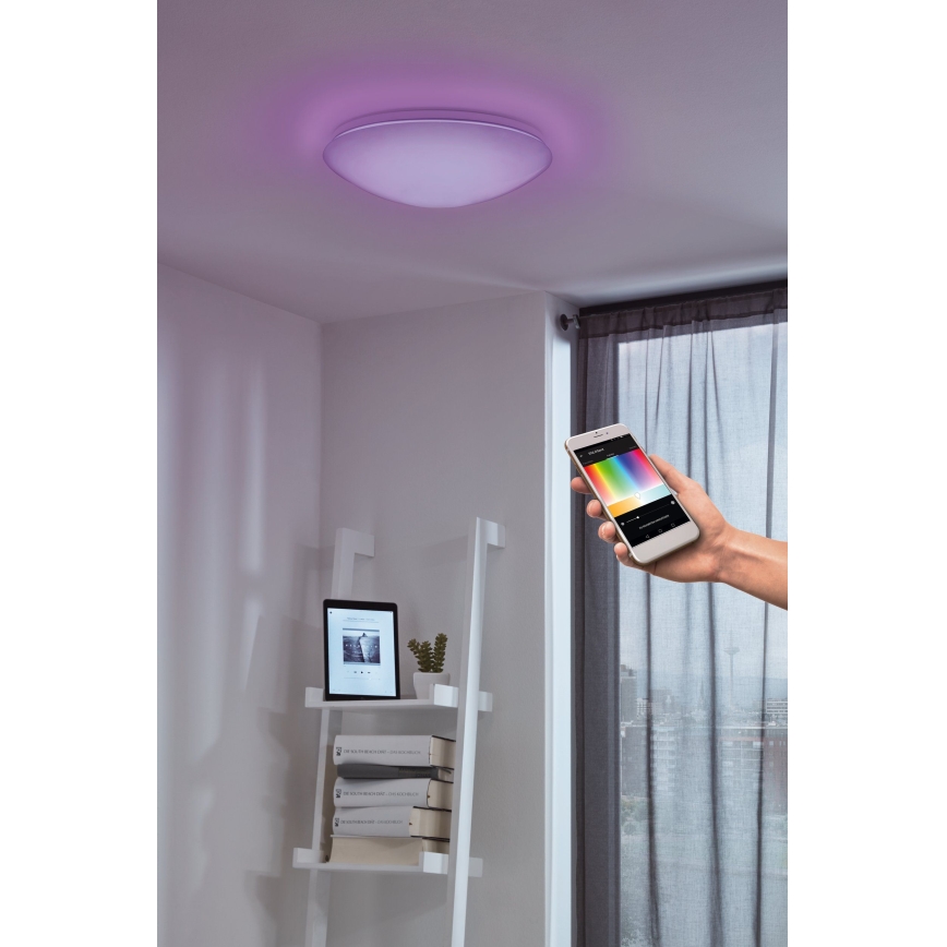 Eglo - Applique murale Plafonnier LED RGB à intensité variable GIRON-C LED/17W/230V