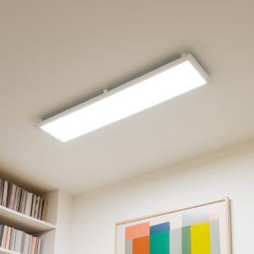 Eglo 32734 - Panneau en saillie/encastré RGBW à intensité variable 2en1 SALOBRENA-C LED/34W/230V blanc + télécommande