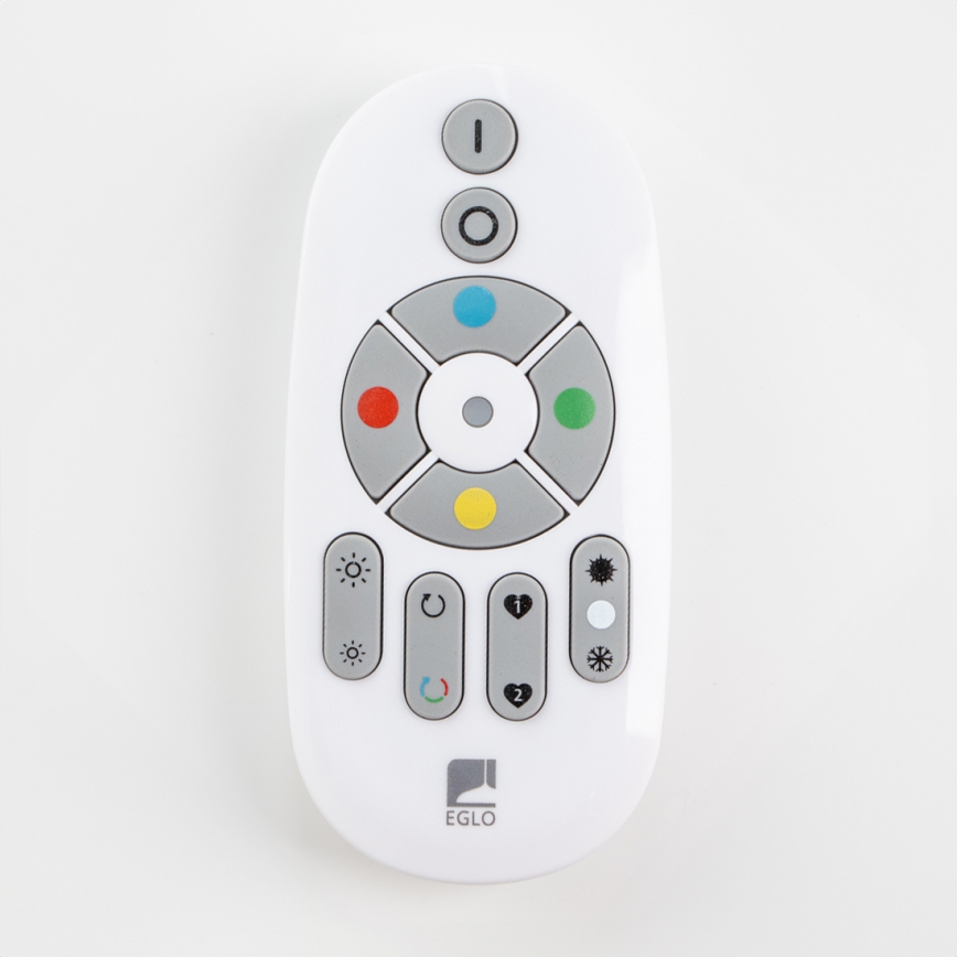 Eglo 32734 - Panneau en saillie/encastré RGBW à intensité variable 2en1 SALOBRENA-C LED/34W/230V blanc + télécommande