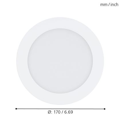 Eglo - LED RGB Faretto da incasso dimmerabile FUEVA-C LED/10,5W/230V Ø 17 cm