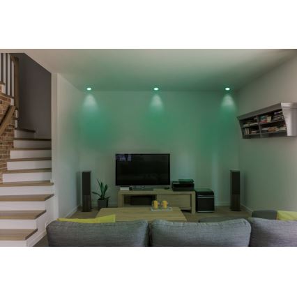Eglo - Luminaire encastré LED RVB dimmable FUEVA-C LED/10,5W/230V Ø 17 cm