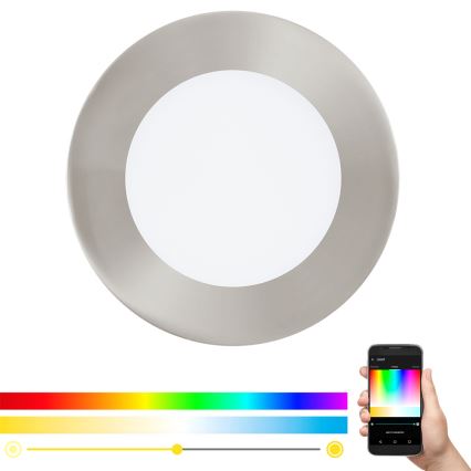 Eglo - Lampada da incasso LED RGB dimmerabile FUEVA-C LED/5,4W/230V Ø 12 cm