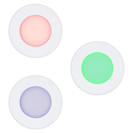 Eglo - 3er-Set dimmbare LED-RGB-Einbauleuchten FUEVA-C 1xLED/3W/230V Ø 8,5 cm