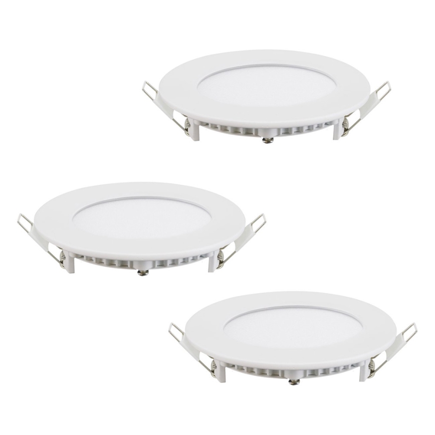 Eglo - Set 3x dimmbare RGB-LED-Einbauleuchte FUEVA-C LED/3W/230V Ø 8,5 cm