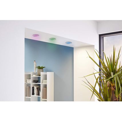 Eglo - 3er-Set dimmbare RGB-LED-Einbauleuchten FUEVA-C LED/3W/230V Ø 8,5 cm