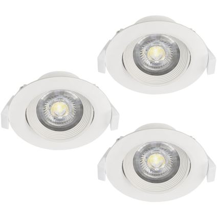 Eglo - 3er-Set Deckeneinbauleuchten SARTIANO LED/5W/230V